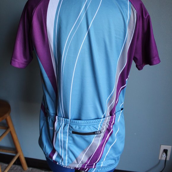 Floral Polyester Cycling Top ~L~ - Picture 5 of 10